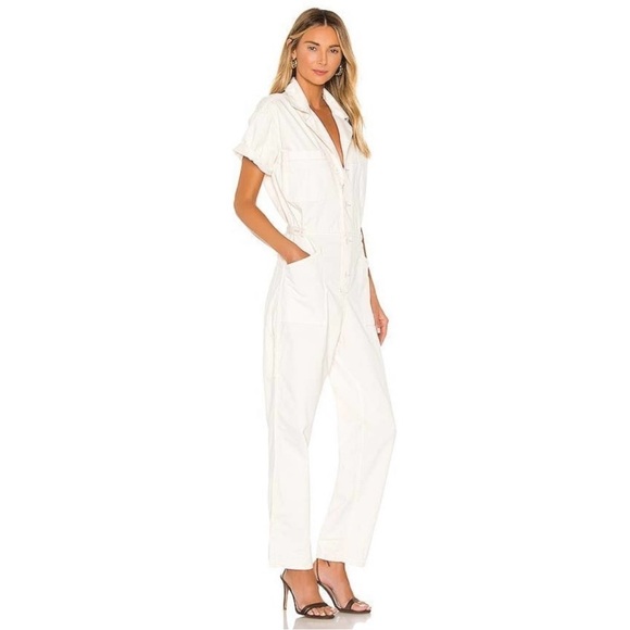 Pistola Pants - Pistola Grover Antique White Jumpsuit Size XS